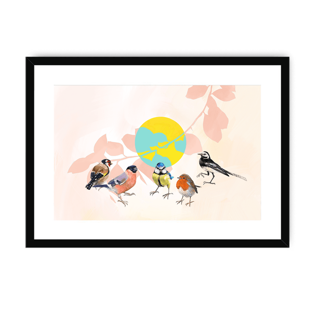 Garden Gang Framed Print The Gathering A3 (297 X 420 mm) / Black / White Mount Framed Print