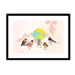 Garden Gang Framed Print The Gathering A3 (297 X 420 mm) / Black / White Mount Framed Print