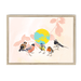 Garden Gang Framed Print The Gathering A3 (297 X 420 mm) / Natural / No Mount (All Art) Framed Print