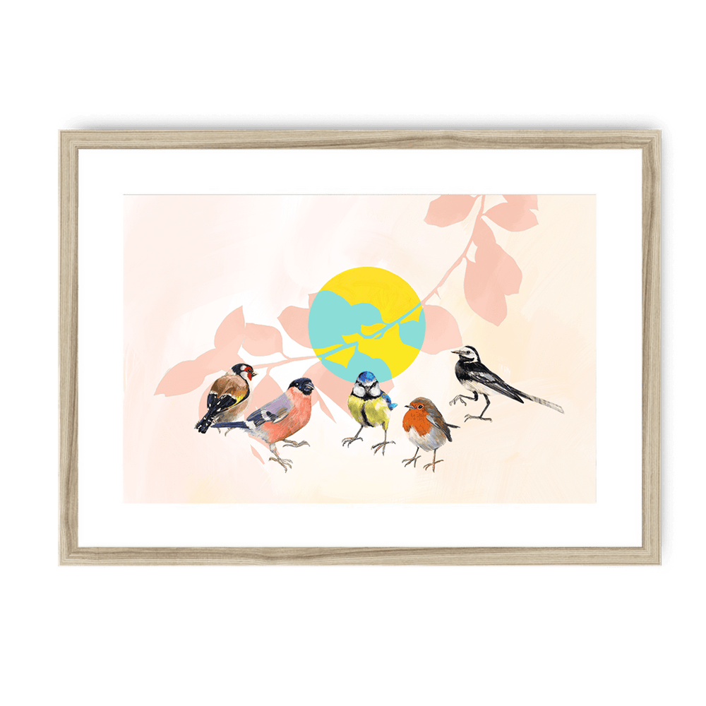 Garden Gang Framed Print The Gathering A3 (297 X 420 mm) / Natural / White Mount Framed Print