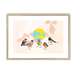 Garden Gang Framed Print The Gathering A3 (297 X 420 mm) / Natural / White Mount Framed Print