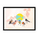 Garden Gang Framed Print The Gathering A3 (297 X 420 mm) / Black / No Mount (All Art) Framed Print