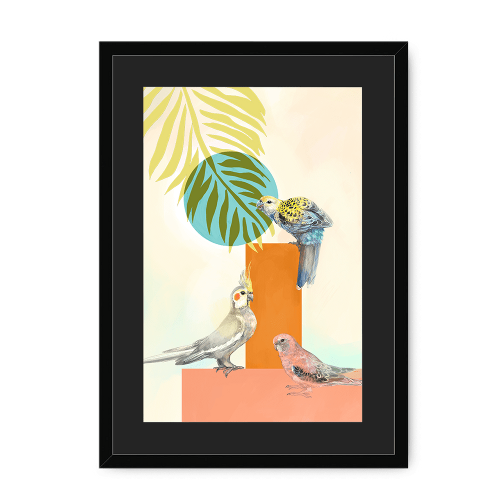 Tropical Pals Framed Print The Gathering A3 (297 X 420 mm) / Black / Black Mount Framed Print