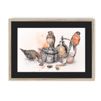 Boudoir Finches Framed Print The Gathering A3 (297 X 420 mm) / Natural / Black Mount Framed Print