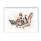 Boudoir Finches Framed Print The Gathering A3 (297 X 420 mm) / White / White Mount Framed Print
