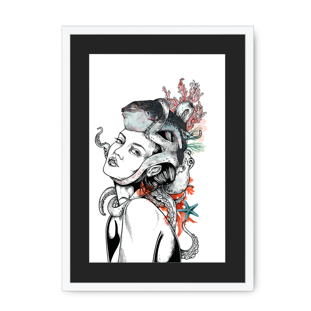 Sea Framed Print Habitats A3 (297 X 420 mm) / White / Black Mount Framed Print