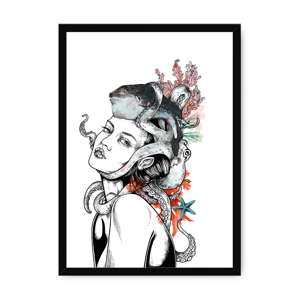 Sea Framed Print Habitats A3 (297 X 420 mm) / Black / No Mount (All Art) Framed Print