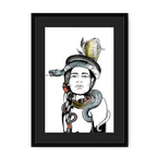 Earth Framed Print Habitats A3 (297 X 420 mm) / Black / Black Mount Framed Print