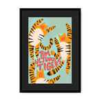 Tumultuous Tigers Framed Print Food Fur & Feathers A3 (297 X 420 mm) / Black / Black Mount Framed Print