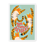 Tumultuous Tigers Framed Print Food Fur & Feathers A3 (297 X 420 mm) / White / No Mount (All Art) Framed Print