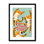 Tumultuous Tigers Framed Print Food Fur & Feathers A3 (297 X 420 mm) / Black / White Mount Framed Print