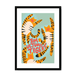 Tumultuous Tigers Framed Print Food Fur & Feathers A3 (297 X 420 mm) / Black / White Mount Framed Print