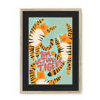 Tumultuous Tigers Framed Print Food Fur & Feathers A3 (297 X 420 mm) / Natural / Black Mount Framed Print