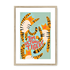 Tumultuous Tigers Framed Print Food Fur & Feathers A3 (297 X 420 mm) / Natural / White Mount Framed Print