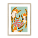 Tumultuous Tigers Framed Print Food Fur & Feathers A3 (297 X 420 mm) / Natural / White Mount Framed Print