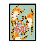 Tumultuous Tigers Framed Print Food Fur & Feathers A3 (297 X 420 mm) / Black / No Mount (All Art) Framed Print
