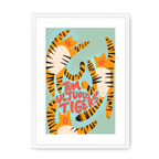 Tumultuous Tigers Framed Print Food Fur & Feathers A3 (297 X 420 mm) / White / White Mount Framed Print