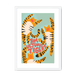 Tumultuous Tigers Framed Print Food Fur & Feathers A3 (297 X 420 mm) / White / White Mount Framed Print