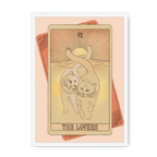 The Lovers Framed Print Tarot Cats A3 (297 X 420 mm) / White / No Mount (All Art) Framed Print