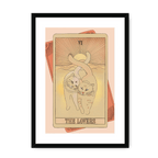 The Lovers Framed Print Tarot Cats A3 (297 X 420 mm) / Black / White Mount Framed Print