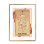 The Lovers Framed Print Tarot Cats A3 (297 X 420 mm) / Natural / White Mount Framed Print