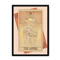 The Lovers Framed Print Tarot Cats A3 (297 X 420 mm) / Black / No Mount (All Art) Framed Print