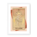 The Lovers Framed Print Tarot Cats A3 (297 X 420 mm) / White / White Mount Framed Print