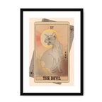 The Devil Framed Print Tarot Cats A3 (297 X 420 mm) / Black / White Mount Framed Print