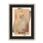 The Devil Framed Print Tarot Cats A3 (297 X 420 mm) / Natural / Black Mount Framed Print