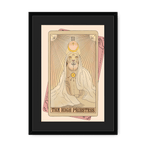 The High Priestess Framed Print Tarot Cats A3 (297 X 420 mm) / Black / Black Mount Framed Print
