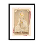 The High Priestess Framed Print Tarot Cats A3 (297 X 420 mm) / Black / White Mount Framed Print