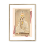 The High Priestess Framed Print Tarot Cats A3 (297 X 420 mm) / Natural / White Mount Framed Print