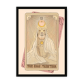 The High Priestess Framed Print Tarot Cats A3 (297 X 420 mm) / Black / No Mount (All Art) Framed Print