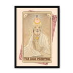 The High Priestess Framed Print Tarot Cats A3 (297 X 420 mm) / Black / No Mount (All Art) Framed Print