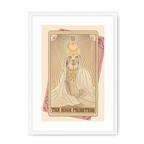 The High Priestess Framed Print Tarot Cats A3 (297 X 420 mm) / White / White Mount Framed Print