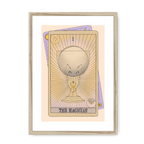 The Magician Framed Print Tarot Cats A3 (297 X 420 mm) / Natural / White Mount Framed Print