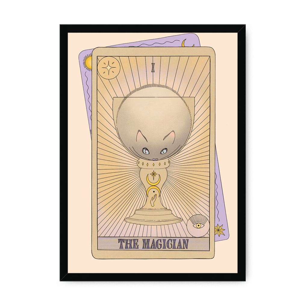 The Magician Framed Print Tarot Cats A3 (297 X 420 mm) / Black / No Mount (All Art) Framed Print