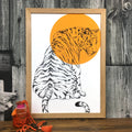 Tiger Matte Art Print Cats & Dots A3 (29.7 X 42 cm) Art Print