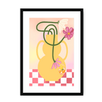 Cosmos In Yellow Framed Print Happy Stems A3 (297 X 420 mm) / Black / White Mount Framed Print