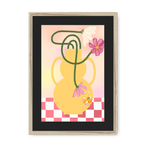 Cosmos In Yellow Framed Print Happy Stems A3 (297 X 420 mm) / Natural / Black Mount Framed Print