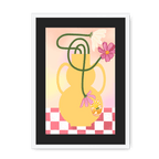 Cosmos In Yellow Framed Print Happy Stems A3 (297 X 420 mm) / White / Black Mount Framed Print