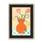 Tulips In Orange Framed Print Happy Stems A3 (297 X 420 mm) / Natural / Black Mount Framed Print
