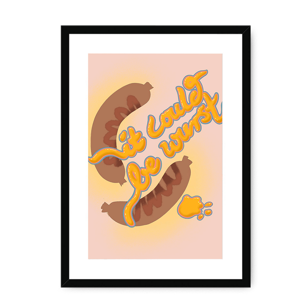 It Could Be Wurst Framed Print Favourite Things A3 (297 X 420 mm) / Black / White Mount Framed Print