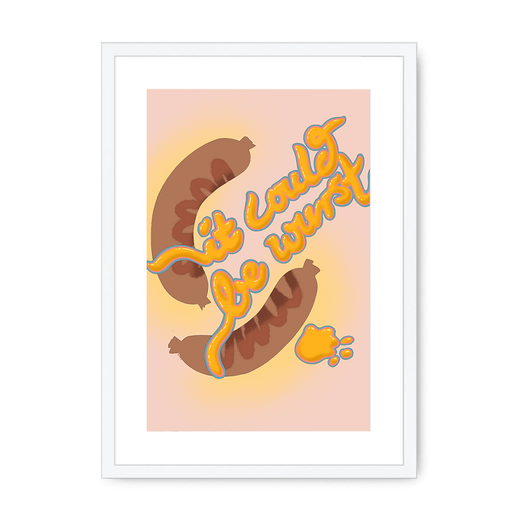 It Could Be Wurst Framed Print Favourite Things A3 (297 X 420 mm) / White / White Mount Framed Print