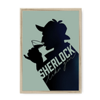 Sherlock Likes Gin Midnight Framed Print Boozehound A3 (297 X 420 mm) / Natural / No Mount (All Art) Framed Print