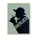 Sherlock Likes Gin Midnight Framed Print Boozehound A3 (297 X 420 mm) / Natural / No Mount (All Art) Framed Print