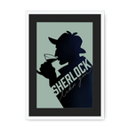 Sherlock Likes Gin Midnight Framed Print Boozehound A3 (297 X 420 mm) / White / Black Mount Framed Print