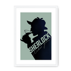 Sherlock Likes Gin Midnight Framed Print Boozehound A3 (297 X 420 mm) / White / White Mount Framed Print