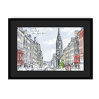 Tron Kirk Royal Mile Framed Print Essential Edinburgh A3 (297 X 420 mm) / Black / Black Mount Framed Print