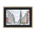 Tron Kirk Royal Mile Framed Print Essential Edinburgh A3 (297 X 420 mm) / Natural / Black Mount Framed Print